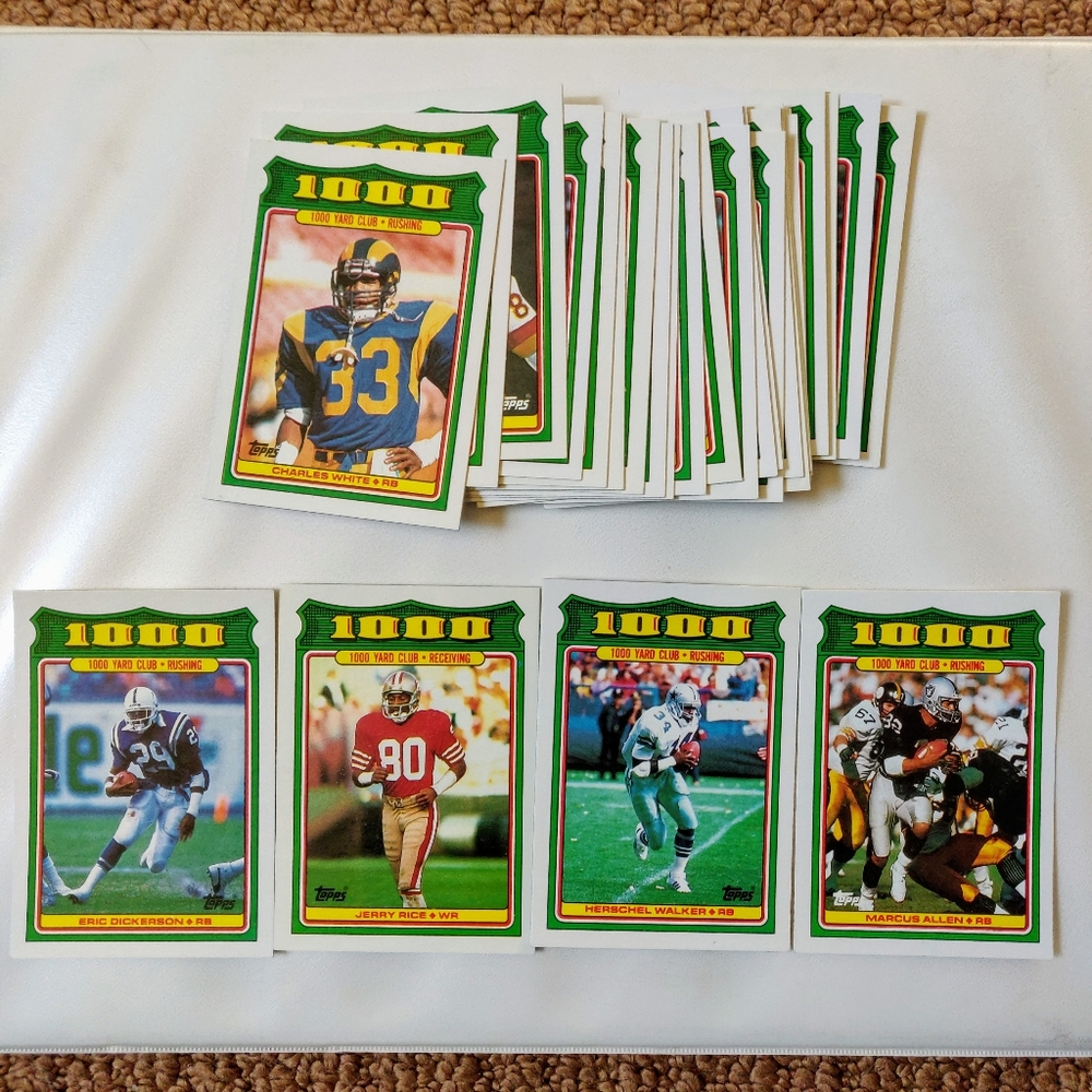 1988 Topps 1000 Yard Club Complete Set